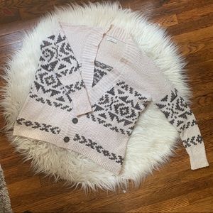 Abercrombie southwest/aztec print cardigan sweater